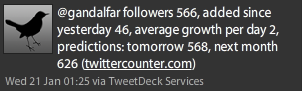 TweetDeck followers counter