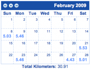 February running log